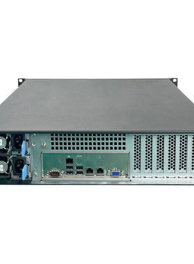 博思工控2U450短机箱黑色铝面板