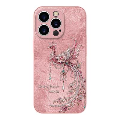 金漆鎏金小羊皮手机壳