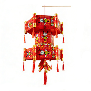 马年新年手工diy灯笼环保创意红包亲子利是封发光走马宫灯材料包