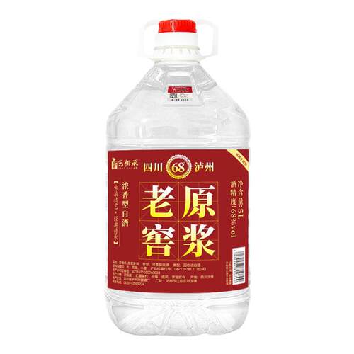 泸州68度原浆酒纯粮食白酒散装高粱酒浓香型5L约10斤桶装泡药老窖