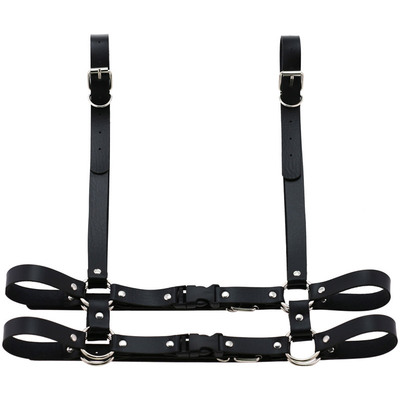 lolita赛博朋克束腰背带哥特蒸汽机械特工禁欲腰带皮军lo腰封cos