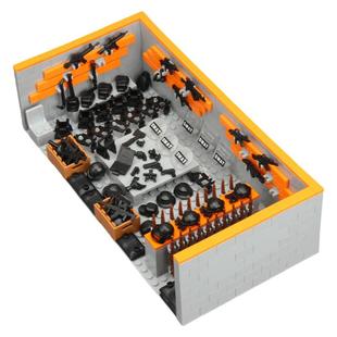 适用于乐高积木军事小人仔武器装备展示架军火库枪械模型拼装玩具