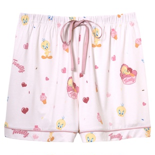 SNIDEL HOME2026春夏新品Tweety联名松紧腰印花短睡裤SHCP262092