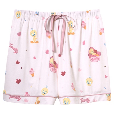 SNIDEL HOME2026春夏新品Tweety联名松紧腰印花短睡裤SHCP262092
