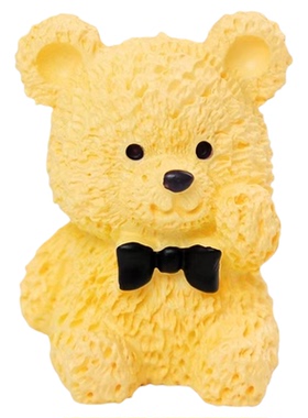 微景观可爱蝴蝶结泰迪熊造景摆件