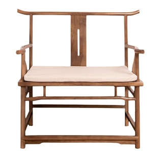 老榆木大禅椅禅意太师椅官帽椅实木榫卯结构仿古打坐椅子圈椅包邮