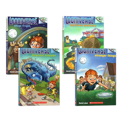 英文原版 Looniverse 怪诞世界4册套装 学乐大树系列 儿童桥梁章节书 Scholastic Branches 课外阅读读物 英文版 进口英语书籍