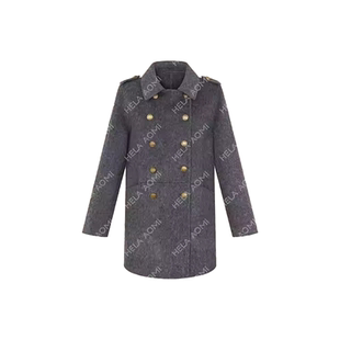 邱莹莹 HELA AOMI “继承者大衣”高级感翻领双排扣中长款外套