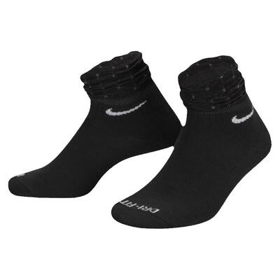 Nike耐克女子棉质运动休闲针织一双装黑色中低筒运动袜DH5485-010