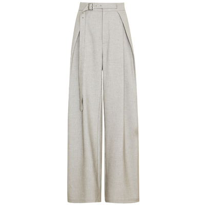 夏莫卡时髦通勤松弛感宽松西装裤