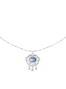 海蓝宝925银项链轻奢小众