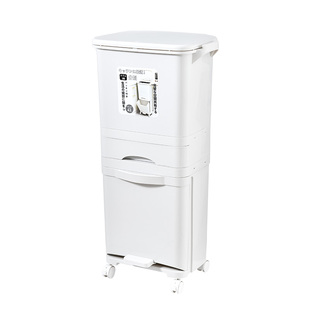 厨房垃圾桶家用2026新款干湿分离分类免弯腰高款多层厨余桶大容量