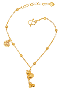 葫芦铃铛脚链女轻奢高级感