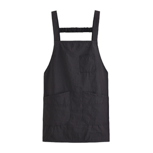 成人围腰防泼水上班透气围裙厨房夏季餐饮家用罩衣定制女工作服