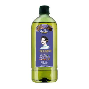 金丰盛物理冷榨一级亚麻籽油618ml家用凉拌食用油小瓶装官方正品