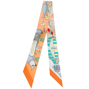 原创 云间万象 玛雅丛林 桑蚕丝真丝绑包包丝巾小飘带编头发丝带