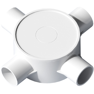 pvc预埋底盒司令盒三通三叉四通接线盒20孔线管分线盒圆明装底盒