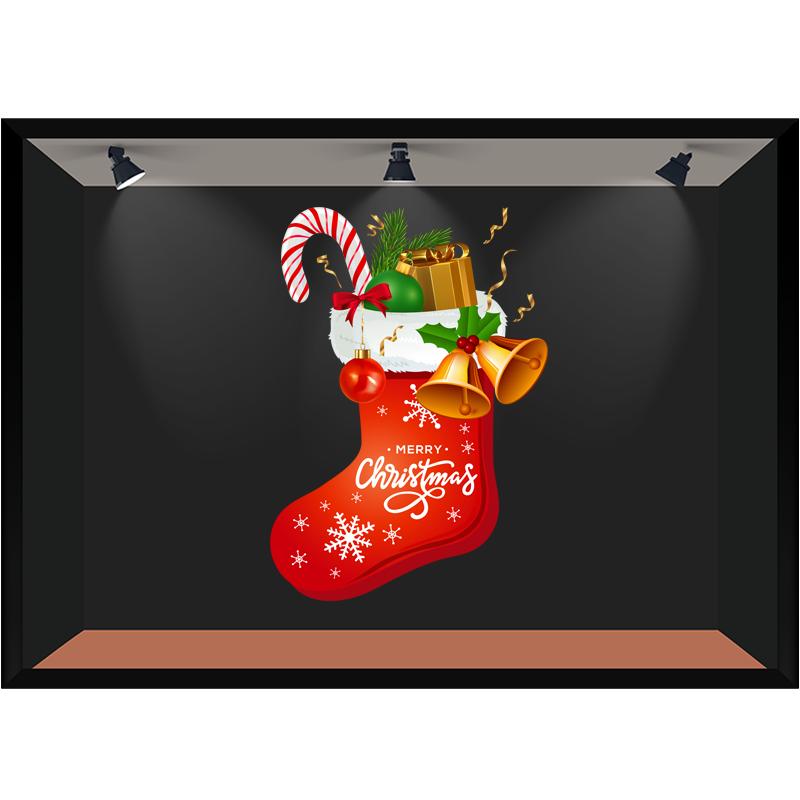 门贴画楼盘物业圣诞袜门贴xmas