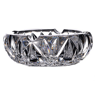 捷克进口BOHEMIA水晶玻璃欧式水晶玻璃办公室圆型烟缸装饰烟灰缸