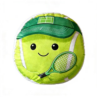 Ace软团团可爱网球抱枕毛绒笑脸创意家居装饰澳法温网可定制logo