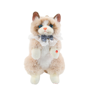 布偶猫咪背包仿真毛绒玩具银渐层生日礼物玩偶抱睡觉专用公仔包包