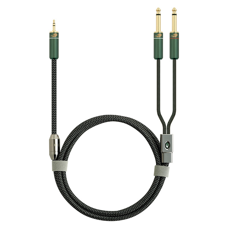 戈利狮3.5转双6.5一分二音频线