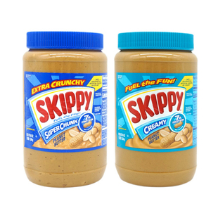 美国进口四季宝SKIPPY细粒柔滑粗粒花生酱1.36kg轻食沙拉膳食纤维