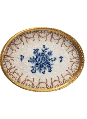 茱莉安陶瓷装饰法式手绘托盘