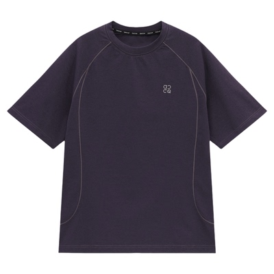 吕小虎ACTUP 夏季速干运动明线短袖男防晒半截袖T恤插肩袖上衣潮