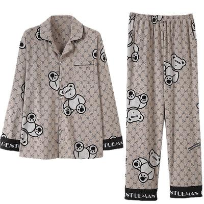 男士睡衣春秋季长袖纯棉新款网红