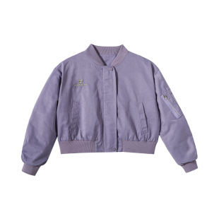淘町女童外套春秋新款中大童韩版休闲棒球服儿童工装短款夹克上衣