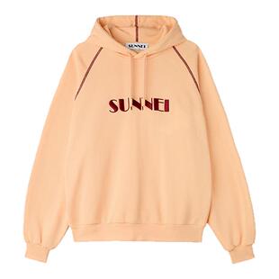 【张小斐同款】SUNNEI 意大利时装品牌  大LOGO字母连帽卫衣帽衫