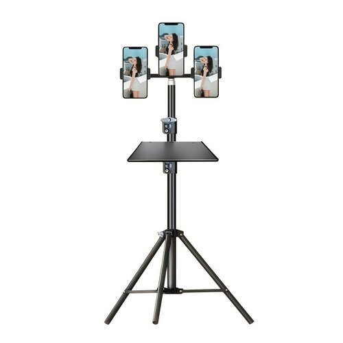 新款专业手机支架直播专用多机位落地式三脚架防抖自拍杆补光灯多功能主播视频拍摄通用便携拍照可升降支撑架