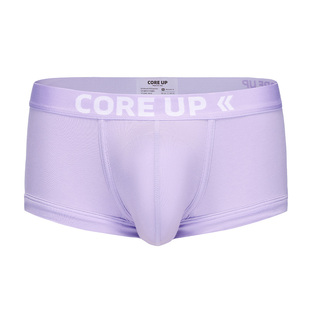 CORE UP 性感男士小平角内裤莫代尔高弹透气U凸大囊袋白紧身 1304