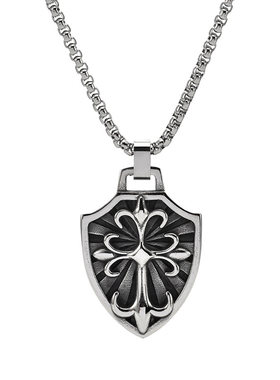 小众高级感克罗心盾牌吊坠项链