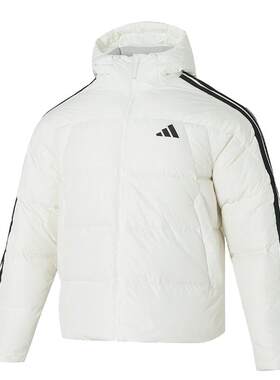 Adidas阿迪达斯男装2025冬季新款3S PUFF D JKT连帽羽绒服KC2494