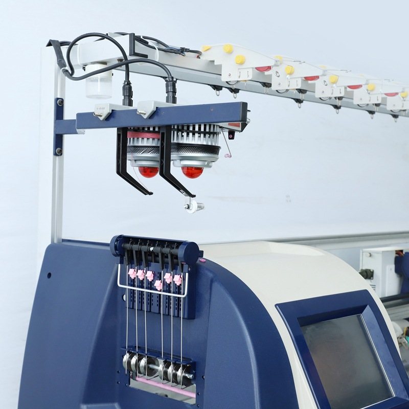 定制全自动织领机电脑横机螺纹机双机头织领机提花单系统织领机