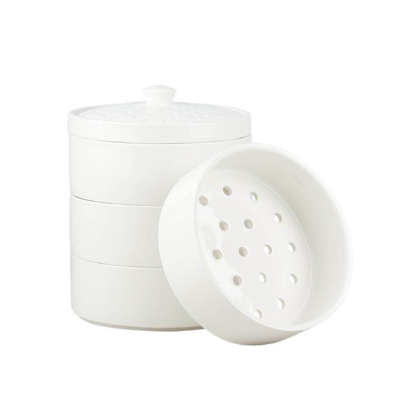 陶瓷蒸笼神器家用小笼包馒头饺子笼屉微波炉早餐早点商用小号蒸格