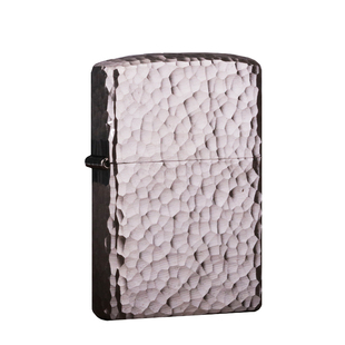 芝宝ZIPPO打火机凹凸锤击麻面盔甲陨石坑925纯银创意陨石坑收藏级