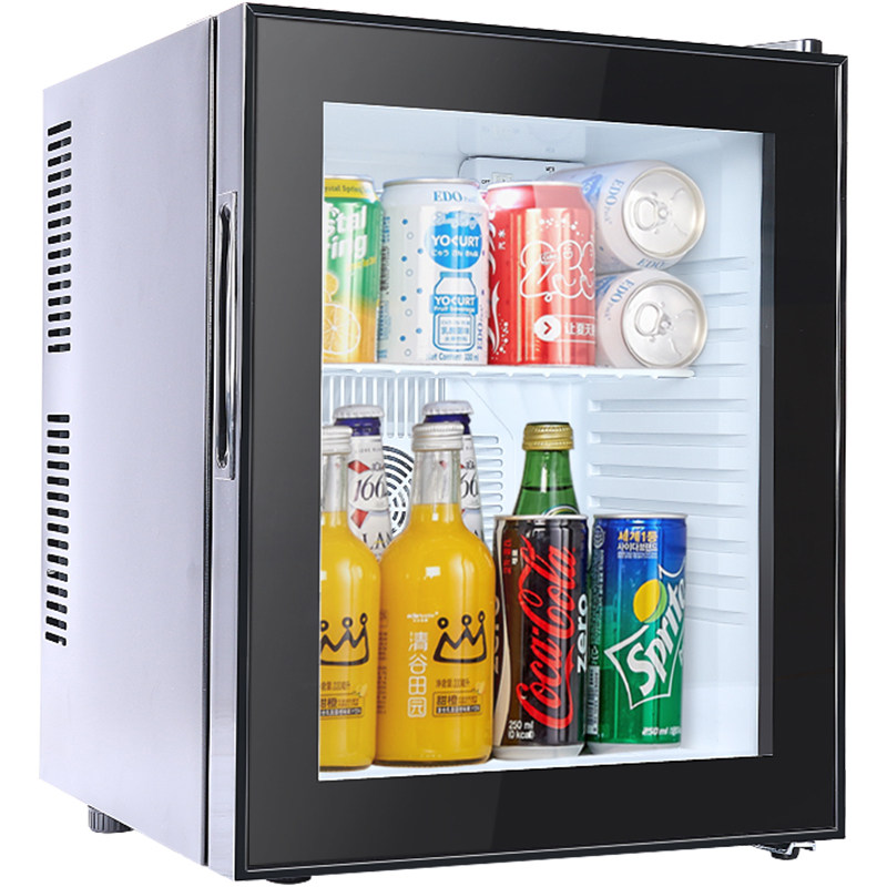 酒店客房用小冰箱透明家用冷藏保鲜展示柜迷你小型食品留样柜商用