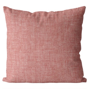 美式复古红色棉麻抱枕沙发枕套靠垫汽车腰枕床头大靠背靠枕午休枕