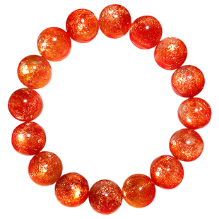 金太阳石金草莓晶单圈多圈手链手串 橙日光石猫眼冰种月光石饰品