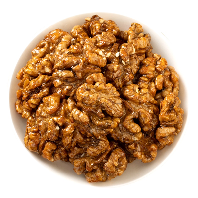 琥珀核桃仁500g凈重芝麻蜂蜜味新鮮熟紙皮核桃肉酥脆堅(jiān)果零食散裝