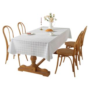 白桌布防水防油免洗餐桌布家用客厅防滑防尘台布高级感PVC茶几布
