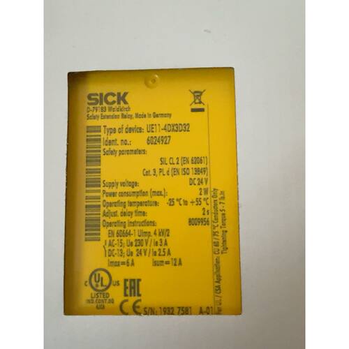 议价SICK西克安全继电器UE114DX3D32号适用