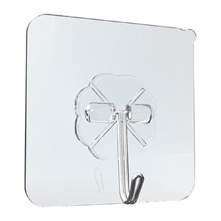 千屿挂钩强力黏胶墙壁承重贴透明无痕挂钩贴钩免打孔粘钩钩子20只