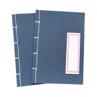 买2送1仿古空白线装本古典中国风笔记本语文写诗词小说带方格子内页横竖线手帐本复古风摘抄厚精美记事本日记