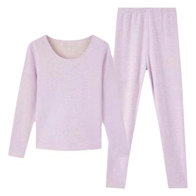 都市丽人新款女士保暖内衣LWT9A4秋冬轻暖圆领秋衣裤棉质打底套装