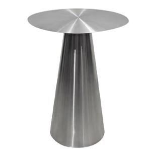 不锈钢实心小圆桌网红休闲奶茶店咖啡厅甜品酒吧工业风设计师桌椅