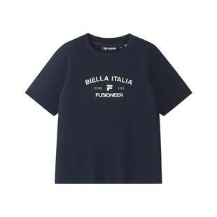 FILA FUSION斐乐潮牌针织短袖衫2026冬季新款女子休闲简约基础T恤